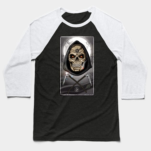 hejk81, Grim Reaper Baseball T-Shirt by HEJK81